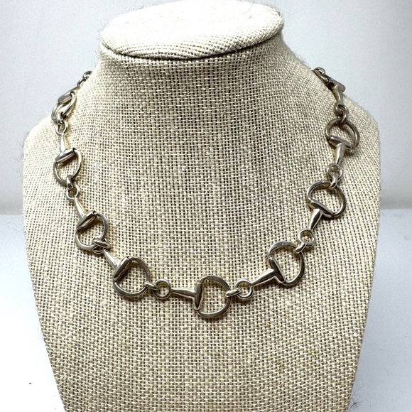 Sterling silver, vintage horsebit necklace - Picture 2 of 10